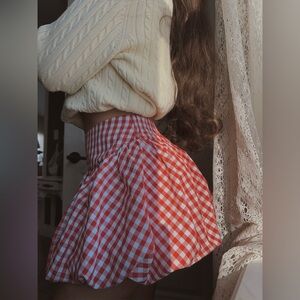 Gingham Bubble Skirt